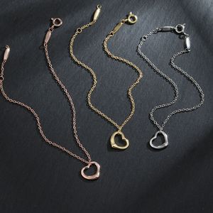 Designer Cutout Heart Charm Armband Vintage Women Chain Jewelry Gift