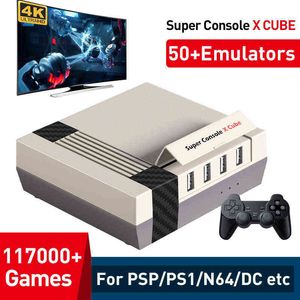 Portable Game Players Portable Video Game Console Super Console X Cube 4K HD Output Support WIFI For PSP/PS1/N64/DC 62000 Classic Retro Games Player T220916