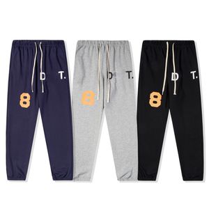 Calças masculinas de marca de moda de alta qualidade, novas calças de moletom com letras impressas em espuma, leggings casuais para amantes soltos, calças esportivas