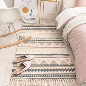 Carpets 60x180cm Retro rugs and carpets for home living room Soft Tassel Home Table Runner Door Mat Decoration 220906