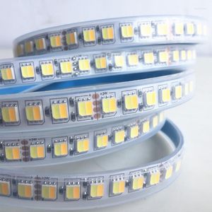 Полосы светодиодная полоса Light DC12/24V 120LED/M CCT RGBCCT 5025 Двойной цвет ww CW Регулируемая температура.