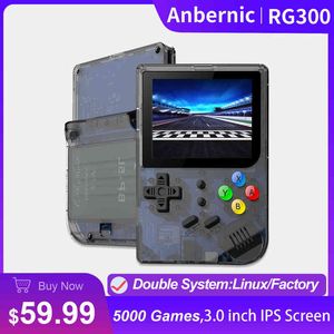 Portable Game Players ANBERNIC NEW RG300 Retro Game Console IPS Screen 5000 Video Games 64G FW OS Tony 2.2 System Portable Handheld Consola Player T220916