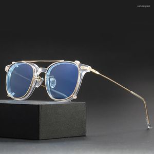 Çift ​​lens Gözlükleri toptan satış-Güneş gözlükleri evove klips lens gözlükler çerçeve kutuplaşmış erkekler kadın unisex çift lensler gözlük gözlüklerine uyuyor