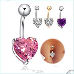 Navel Bell Button Rings Fashion Women Elegant Crystal Body Piercing Jewelry Belly Button Navel Rings Charm Accessories Dhseller2010 Dhrpm