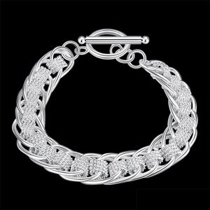 Cadeia de link 925 Sier Sier Lady Chain Bracelet Many Circle Charm Bracelets Jóias para homens homens por atacado GI DHSELLER2010 DHOPM