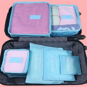 Storage Bags Home Travel 6-piece Waterproof Bag Set Portable Suitcase Six-piece Finishing Wholesale AB386