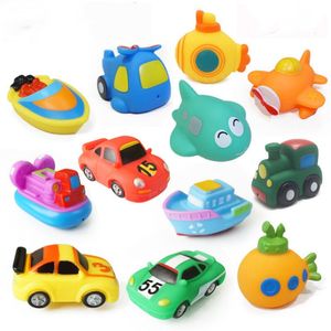 Cartoon Funny Baby Bath Toy Boat Transportation Vehicle Toys Water Squirt Toys Squeeze Spraying Beach Bathroom Swimming Pool Shower For Kid