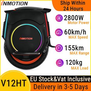 Inmotion V12HT Self Balance Scooter Multifunctional Touch Screen Smart Electric Unicycle High Torque EUC Wheel 2500W Powerful Monowheel Inclusive of VAT