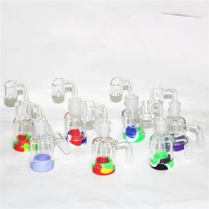 Hopahs Glass Reclaim Catcher Röker Ashcatchers Handmiterad med 14mm 18mm Joint 4mm Quartz Banger Nail For Dab Rig Bong Mouthpiece