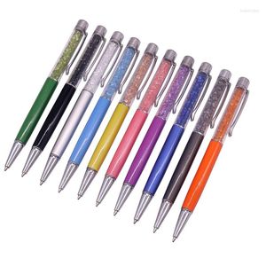 Kleur kristal ballpoint pen creatieve piloot stylus touch voor het schrijven van stationery office school ballpen inkt zwart blauw