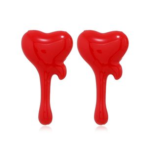 Dripping Blood Heart Stud Earrings Love Earring Gothic Blood Red Halloween Costume Jewelry Wholesale Price