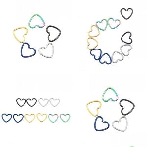 Nose Rings Studs Fashion Wholesale Fake Nose Rings And Studs Charm Heart Body Jewelry Falese Ear Drop Delivery 2021 Dhseller2010 Dhr5J