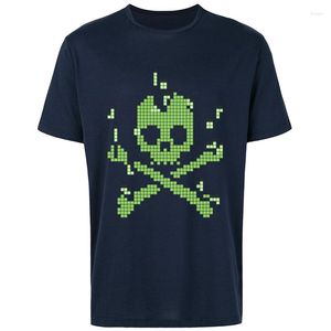 Męskie koszulki Halloween Men T-Shirts Death Game Skull Tshirt Drukuj graficzny koszulka geometryczna swoboda streetwearu z krótkim rękawem dla facetów