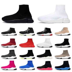 Meias Sapatos Speeds Casual Sneakers Designer de moda confortável correndo corredor andando corredor de corrida preto branco mestre feminino