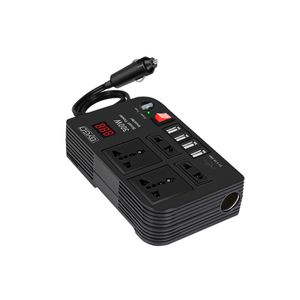 300W Araba Gücü İnverter DC 12V - AC 220V Dönüştürücü Çıkışları 4 USB Hızlı Şarj Evrensel Soket Adaptör İnvertör