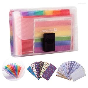 Gift Wrap Accordion Folder 13 Pockets A6 Plastic Expanding File With Budget Envelopes For Cash System