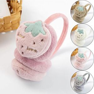 Berets Sweet Strawberry Earmuffs Thick Warm Plush Cold-proof Ear Warmers Cute Fruits Cactus Carrots Pineapple Children