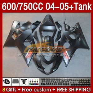 Suzuki GSXR600 750CC GSXR-750 K4 GSX-R600 04-05 153NO.22 600cc GSXR 600 750 CC GSXR750 04 05 GSXR-600 2004 2005 Enjeksiyon Kalıp Kaplama Mat Siyah