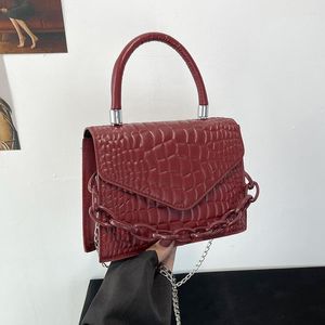 Kvällspåsar mode solid axel väska designer handväskor för kvinnliga kedjestrap crossbody klaff små topphandtag damer totes