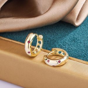 Hoop Ohrringe Punk Für Männer Minimalistisch Einfache Klassische Runde Ohr Ring Gold Farbe frauen Schmuck Großhandel Zubehör KBE111