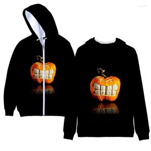 Felpe con cappuccio da uomo Happy Halloween Abbigliamento Felpa con cappuccio 3d Stampa Uomo Donna Giacche con cerniera Top Cool Ragazzi Ragazze Zip Up Felpe con cappuccio autunno