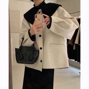 Kvinnors päls faux mode hösten lapel singel breasted solid coat kvinnor kort lös casual streetwear manteau femme 220916