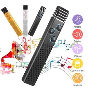 Microphones Wireless Bluetooth Karaoke Microphone Portable Speaker Machine Handheld Home KTV Player with Record Function T220919