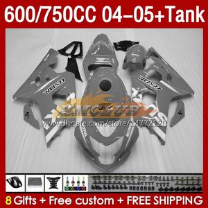 Tanque de carenagens para Suzuki GSXR-600 GSXR750 GSXR600 GSX-R600 04-05 CORPO 153NO.126 GSXR 750CC 600 750 CC GSXR-750 K4 2004 2005 600CC 04 05 OEM