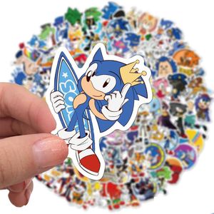 Väggklistermärken 100 datorer Sonic The Hedgehog Waterproof Stickers Graffiti för DIY -klistermärke på resväskan Lagebärbar cykel skateboard droppe dhhjg