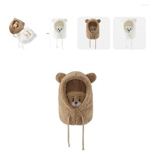 Berets EarsMuffs Cap Universal Solid Color Комфортный Touch Отличный растяжение медведя шляпа для подарков