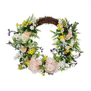 Dekorative Blumen Design Ferienhaus Dekoration Simulation Blatt Sonnenblumen Kranz Künstliche Girlande Hängenden Anhänger Für Hochzeit