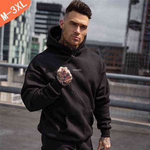 Men's Hoodies Sweatshirts Men O-Neck Letter Running Hoodies Gyms Fitness Bodybuilding Sports Sweatshirt Pullover Sportswear Male Workout Black Clothing