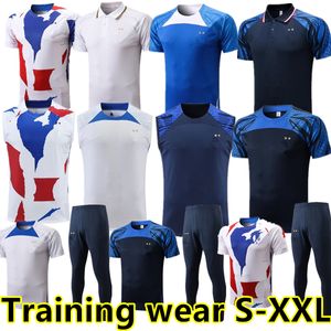 Trainingskleidung 2022 Französisches Fußballtrikot BENZEMA Version du lecteur Fußballtrikots MBAPPE GRIEZMANN POGBA Kante Weste Polo Maillot Fußset Hemd Hommes Enfants Set