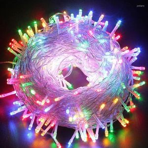 弦5m 10m 20m 20m 30m 50m 100m led string妖精の軽い防水屋外ガーランドホリデーパティオクリスマスウェディングデコレーション