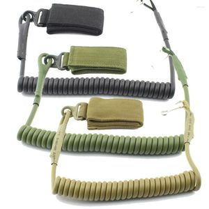 Professionellt handverktyg sätter Molle Coil Sling Military Elastic Belt Spring Rem ryggsäck Väska rep Lanyard Gun Handgun Shooting Hunt