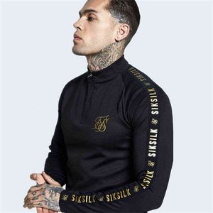 Moletons masculinos Moletons Sik Silk Espanha Camisas Homens Siksilk Camiseta de manga comprida Homens Moletons de outono Hip Hop Streetwear Sik Camiseta Moletom de seda