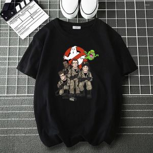 メンズTシャツアニメ映画ゴーストバスターズファッションシャツ男性のためのファニーティーカジュアルルーズトップス男性ヒップホップハラジュクTシャツ