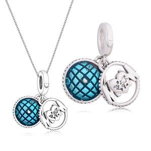 Mother's Day Series 925 Sterling Silver Glitter Globe Mum Dangle Charm Beads Fit Original Pandora Charms Bracelet Jewelry Mak2812