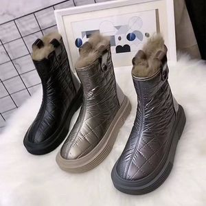 Snow Boots Women Fashion New Winter Cashmere Thickening Non-Slip Warm Cotton Shoes Manufacturers Direct Sales