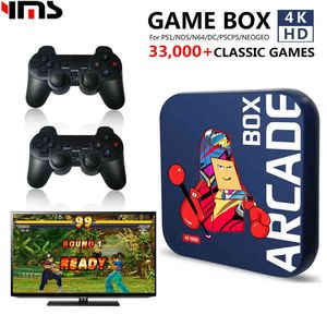 Portable Game Players Video Game Console for NDS/PS1/DC/SEGA Built-in 33000 Gaming Wireless Controller Arcade Box Plug and Play 4K HD Display on TV T220916