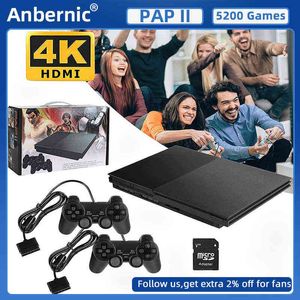 Tragbare Spielespieler Anbernic PAP II 4K/HDMI-kompatible Familienvideospielkonsole mit 5200 nostalgischen klassischen Spielen Plug-and-Play für Kinder Geschenk T220916