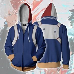 Bluzy męskie moje boku no bohatera anime akademia todoroki shouto bluza jesienna cosplay płaszcz kurtka