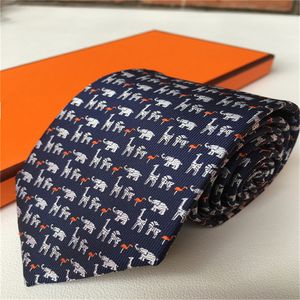 2022 Męski jedwabny krawat w stylu biznesowym luksusowe krawaty Jacquard splot krawat formalny designerski krawatę z pudełkiem