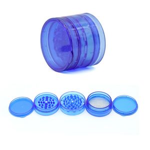 Smoking Accessories Wholesale cheap colorful 60mm 5layer Plastic Tobacco Grinder Acrylic Muller Spice Crusher herb grinders