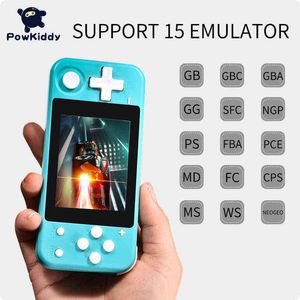 Portable Game Players POWKIDDY Q90 3-inch IPS screen Handheld console dual open system game console 16 simulators retro PS1 kids gift 3D new games T220916