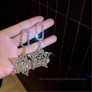 Dangle Chandelier Dangle Chandelier Exquisite Rhinestone Pentagram Womens Earrings Trend Fashion Simple Women Jewelry Dhseller2010 Dhygt