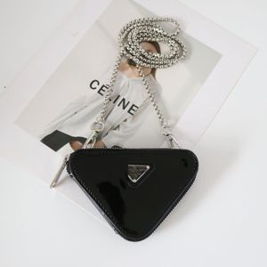 Mini Duffel Bags Triangle Chain Bag Sier Mirror One Shoulder Oblique Crossbag Ladies244o