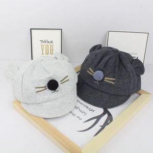 Ball Caps 2022 Summer Fashion Cartoon Catton Baseball Cap для детского солнечного украшения повседневные милые шляпы