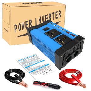 4000W Araç Güç İnverter 12V 220V 110V DC-AC 4USB 4.2A Şarj Cihazı Sinüs Dalga Dönüştürücü Otomatik İnverter Çok Renkli Ekran