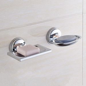 Soap Dishes Bathroom Suction Cup Plastic Holders Wall-mounted Creative Drainage Storage Racks